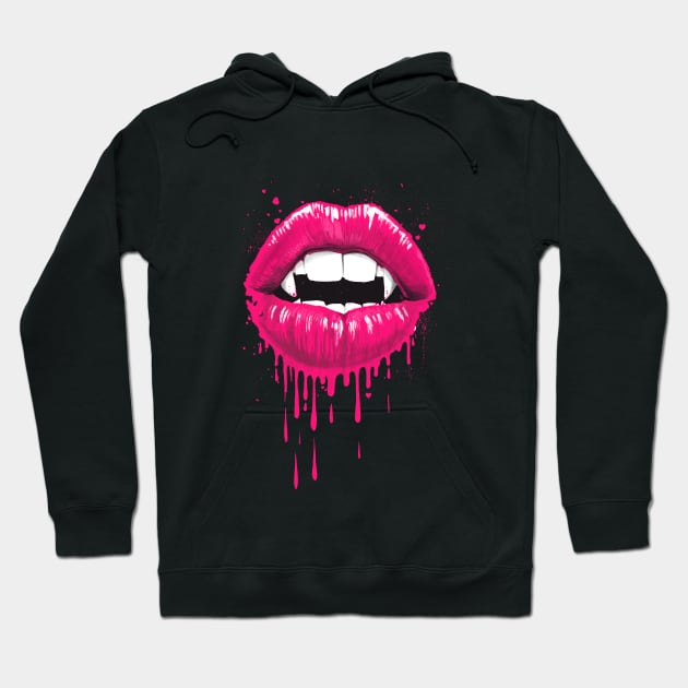 Vampire lips Hoodie by NikKor